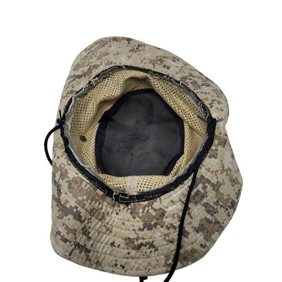 Digital Camo Mesh Sun Hat Chin Cord Cabin Core Adventure Granola Outdoors Gorp - Picture 8 of 10